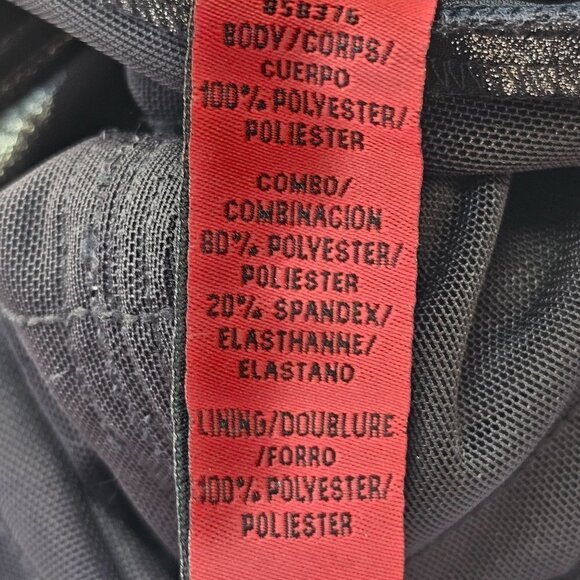 JS Collections Spaghetti Strap Layered Sheath Black Silver Metallic Womens 8 NWT - Picture 11 of 12